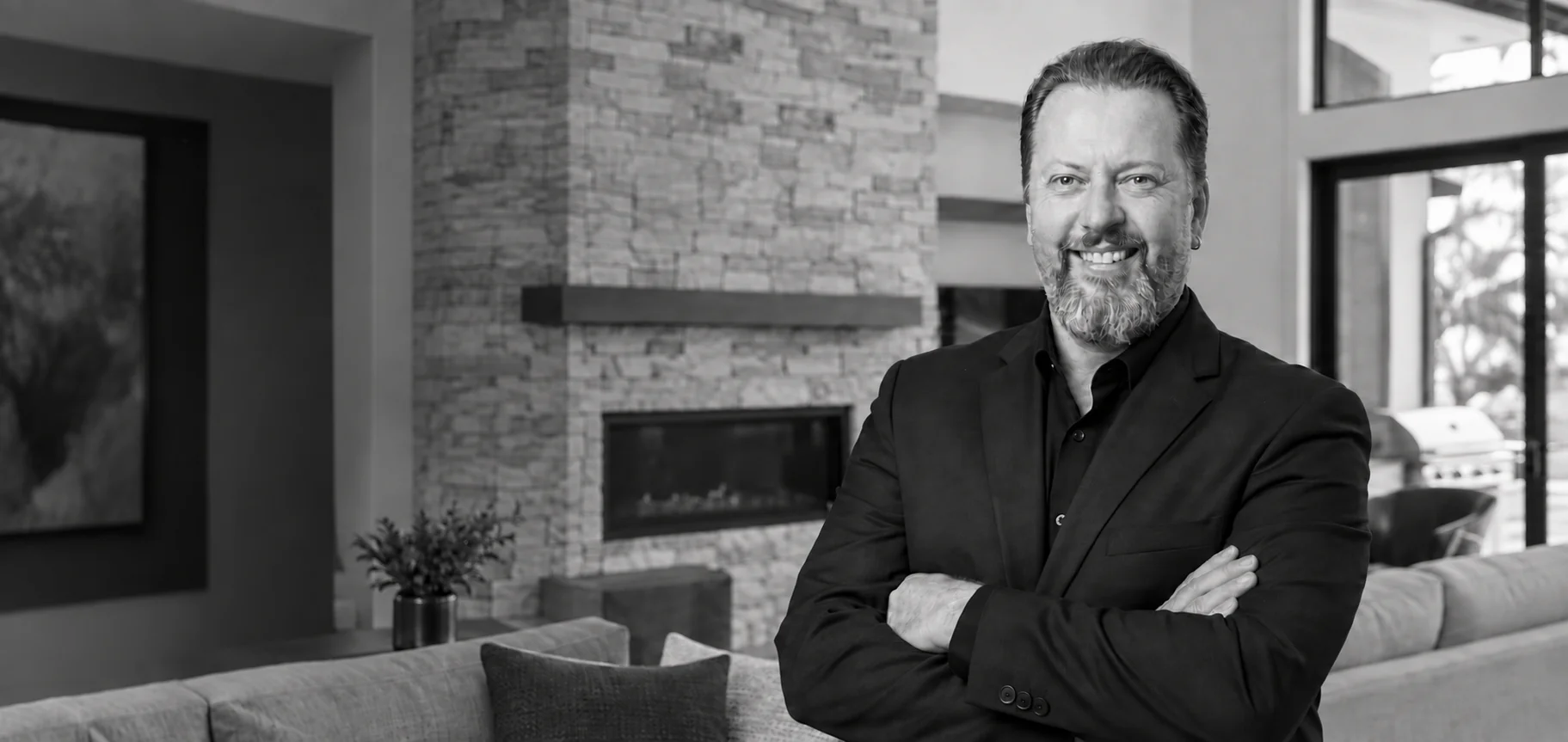 Luiz Silva in a contemporary interior, owner and photographer at AVS Photo & Video